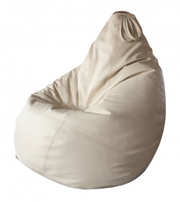Кресло мешок BOSS Biege (размер XXXL) из экокожи premium  класса заказать в интернет магазине Папа Пуф с доставкой
